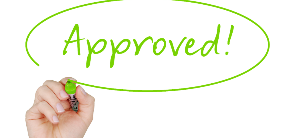 Approved sign